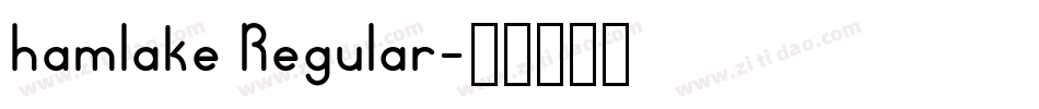 hamlake Regular字体转换